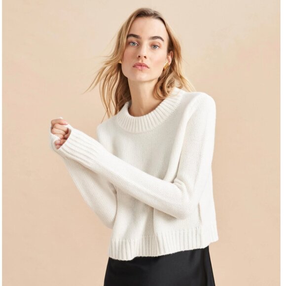 La Ligne Cream Crew Neck Sweater - Picture 1 of 4
